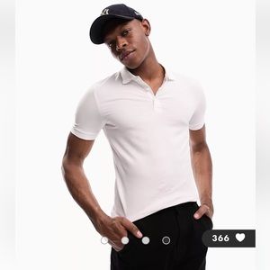 NEW ASOS DESIGN Muscle Polo in White Size XL Men’s Polo